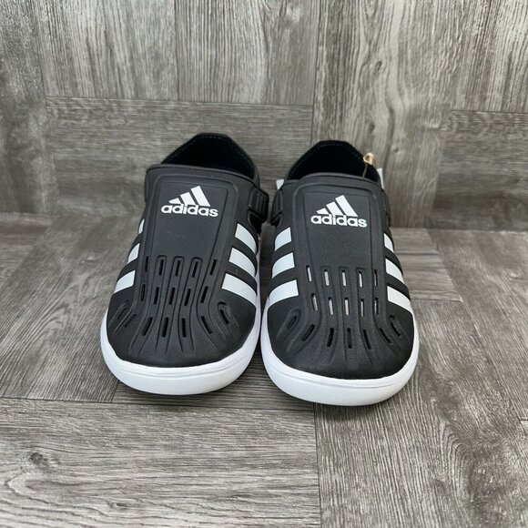 Adidas Kids size 2 Black and White Water Sandal - Picture 2 of 8